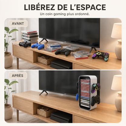 Organisateur Gaming Compact – 18 Jeux & 4 Manettes