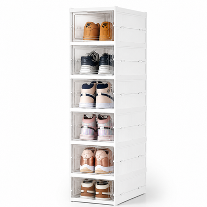 Boîte de rangement à chaussures pliable et empilable