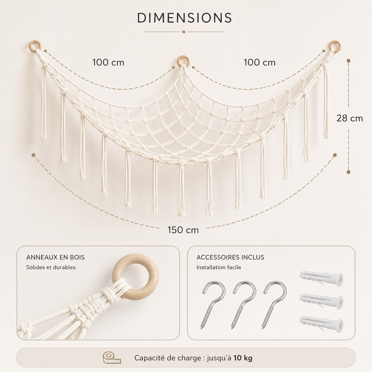 Filet mural d'angle pour peluches
