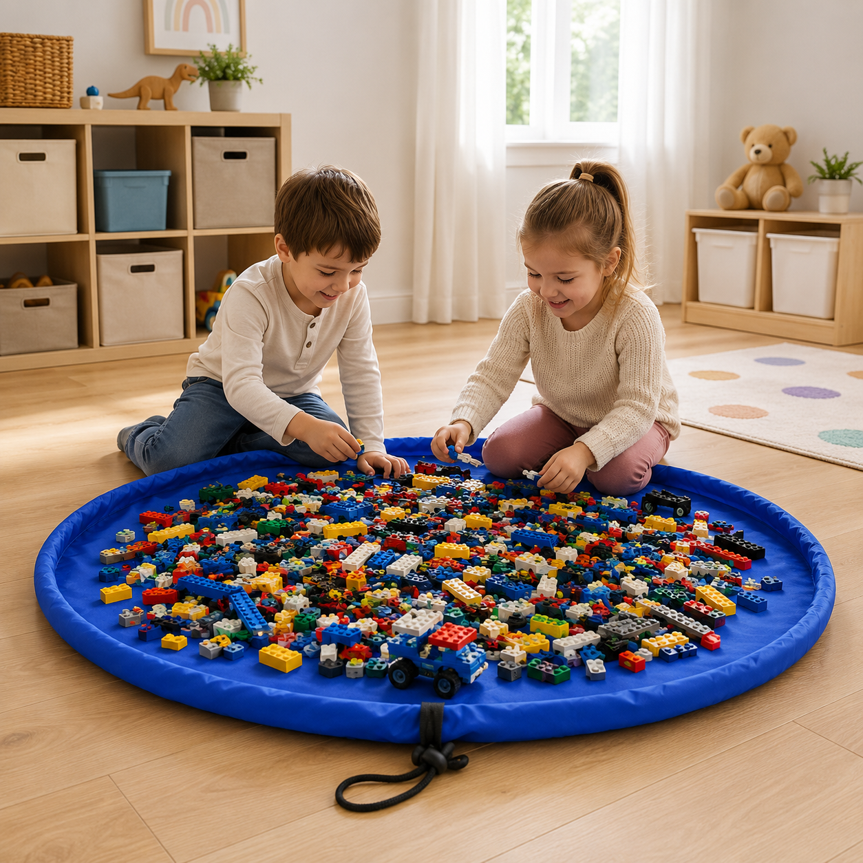 Tapis de jeu avec sac de rangement intégré