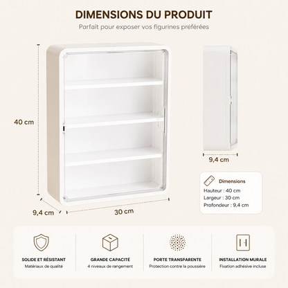 Boîte murale de rangement pour figurines