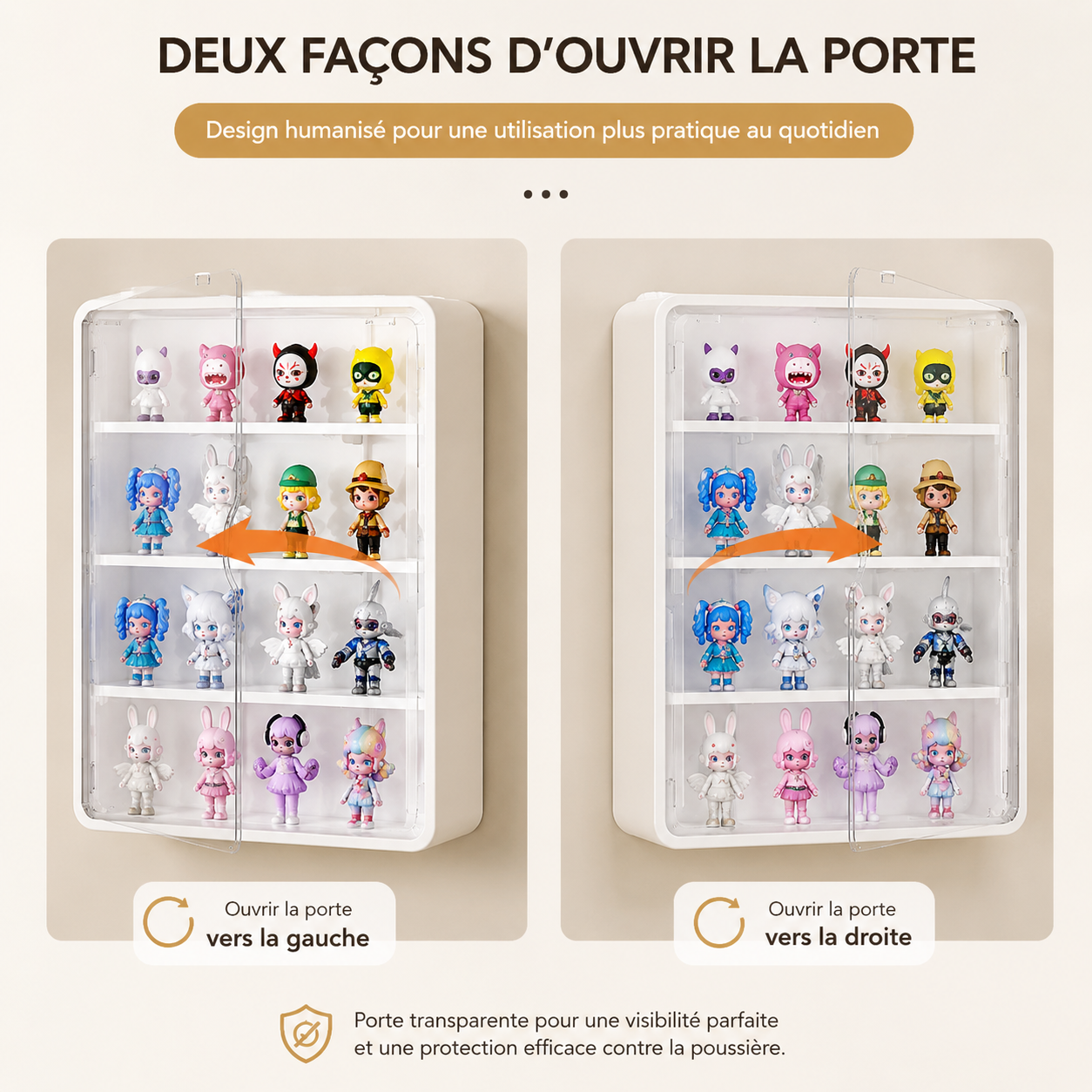 Boîte murale de rangement pour figurines
