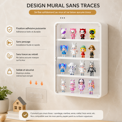 Boîte murale de rangement pour figurines