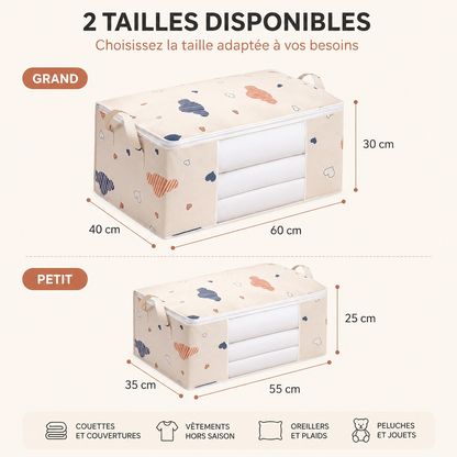 Sac de rangement pour couettes, jouets et vêtements