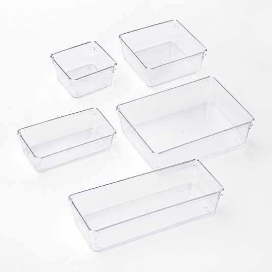Organisateur de tiroir modulable transparent – Rangement chambre enfant