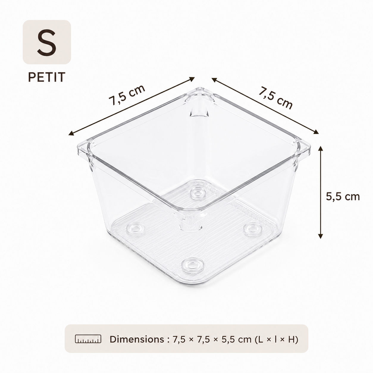 Organisateur de tiroir modulable transparent – Rangement chambre enfant