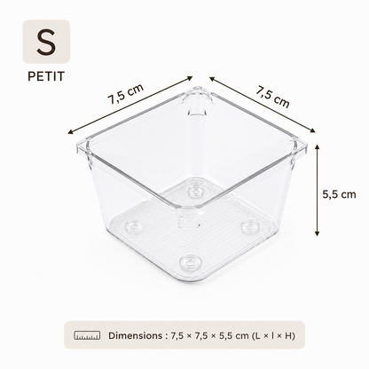 Organisateur de tiroir modulable transparent – Rangement chambre enfant