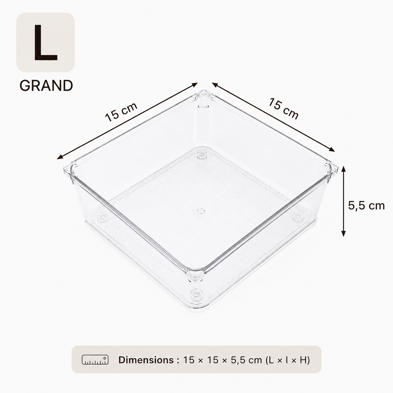 Organisateur de tiroir modulable transparent – Rangement chambre enfant