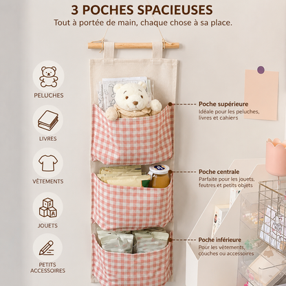 Organisateur mural suspendu pour chambre d'enfant