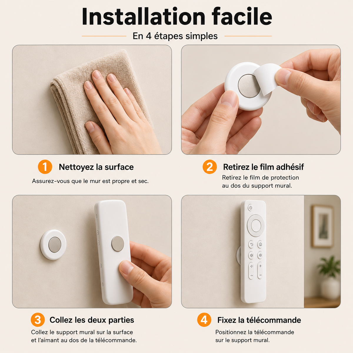 Support Magnétique pour Télécommande
