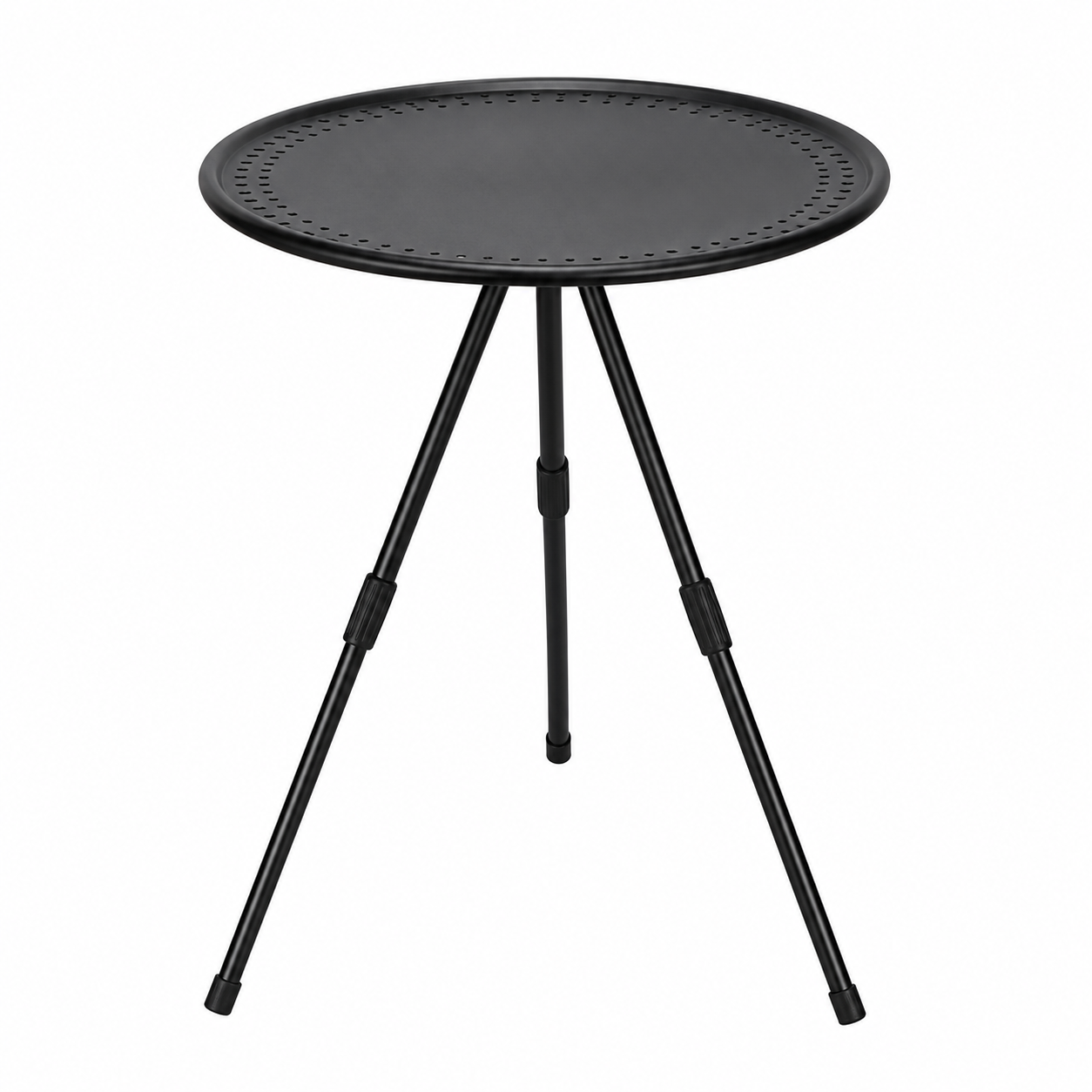 Table d'appoint ronde pliante en aluminium