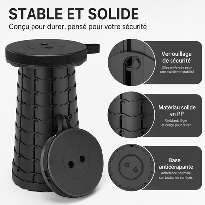 Tabouret Télescopique Compact pour Balcon & Terrasse