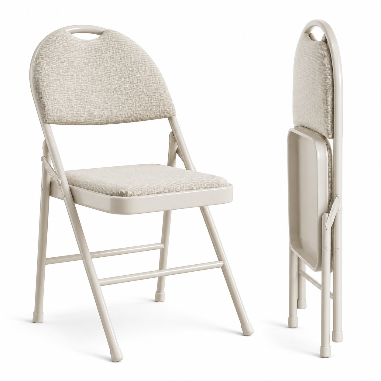 Chaise pliante rembourrée en tissu ( Lot de 4 )