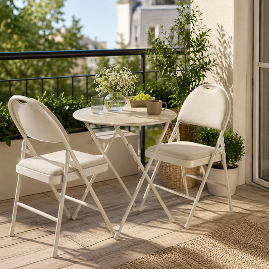 Chaise pliante rembourrée en tissu ( Lot de 4 )