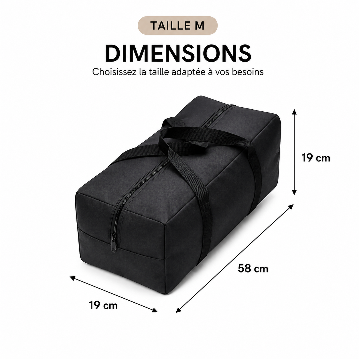 Sac de rangement extérieur pour coussins et accessoires de terrasse