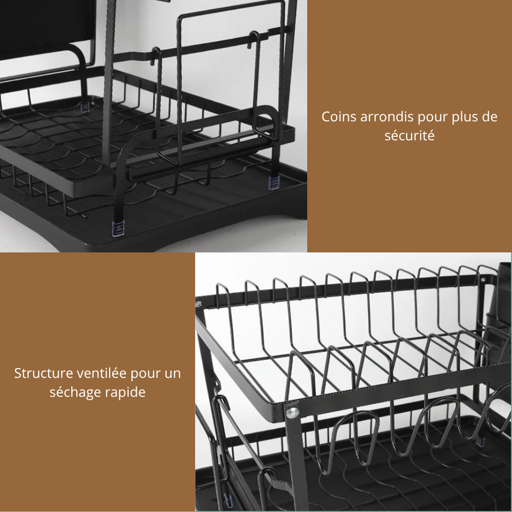 Égouttoir à Vaisselle Compact – Séchage Rapide & Rangement Optimal