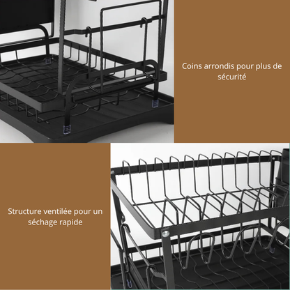 Égouttoir à Vaisselle Compact – Séchage Rapide & Rangement Optimal