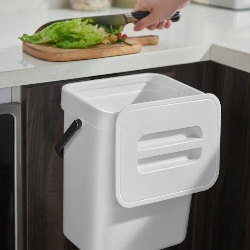 Poubelle Murale de Cuisine Gain de Place – 5L – Sans Perçage