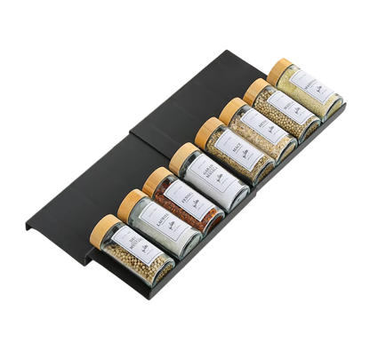 Organisateur à Épices de Tiroir – Rangement Réglable & Élégant – Gain de Place