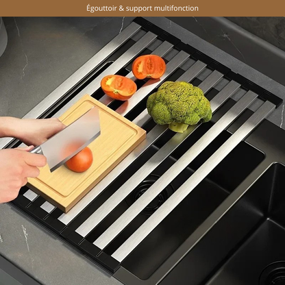 Égouttoir Enroulable Inox pour Évier