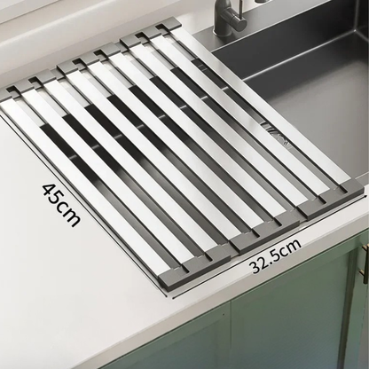 Égouttoir Enroulable Inox pour Évier