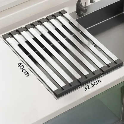 Égouttoir Enroulable Inox pour Évier
