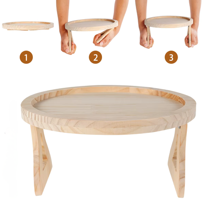 Plateau de Canapé en Bois – Table d'Appoint pour Accoudoir