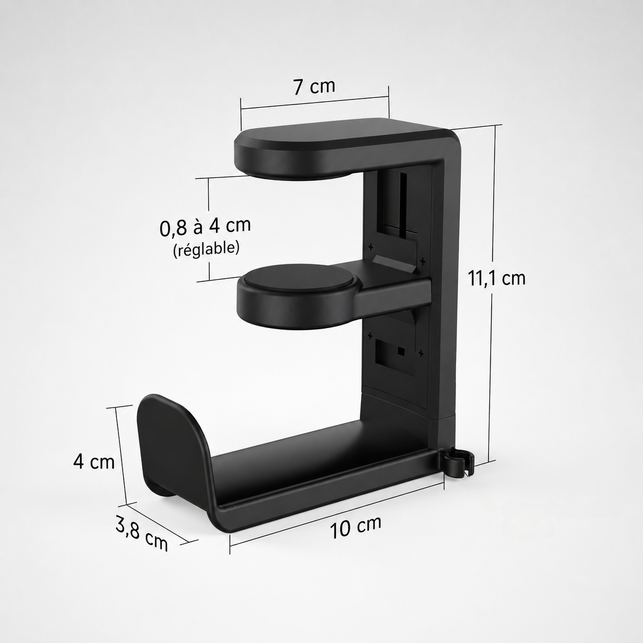 Support Casque de Bureau Rotatif
