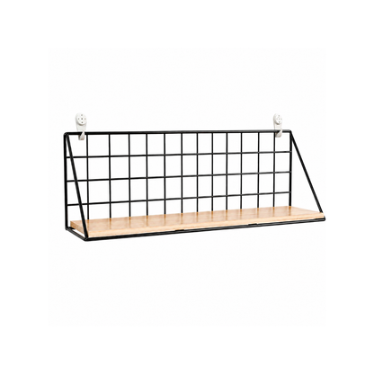 Étagère murale métal et bois pour salon