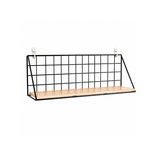 Étagère murale métal et bois pour salon
