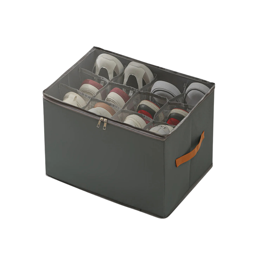 Boîte de rangement à chaussures pliable avec couvercle transparent