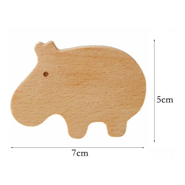 Crochet mural en bois animal – Décoration et rangement pour chambre d'enfant