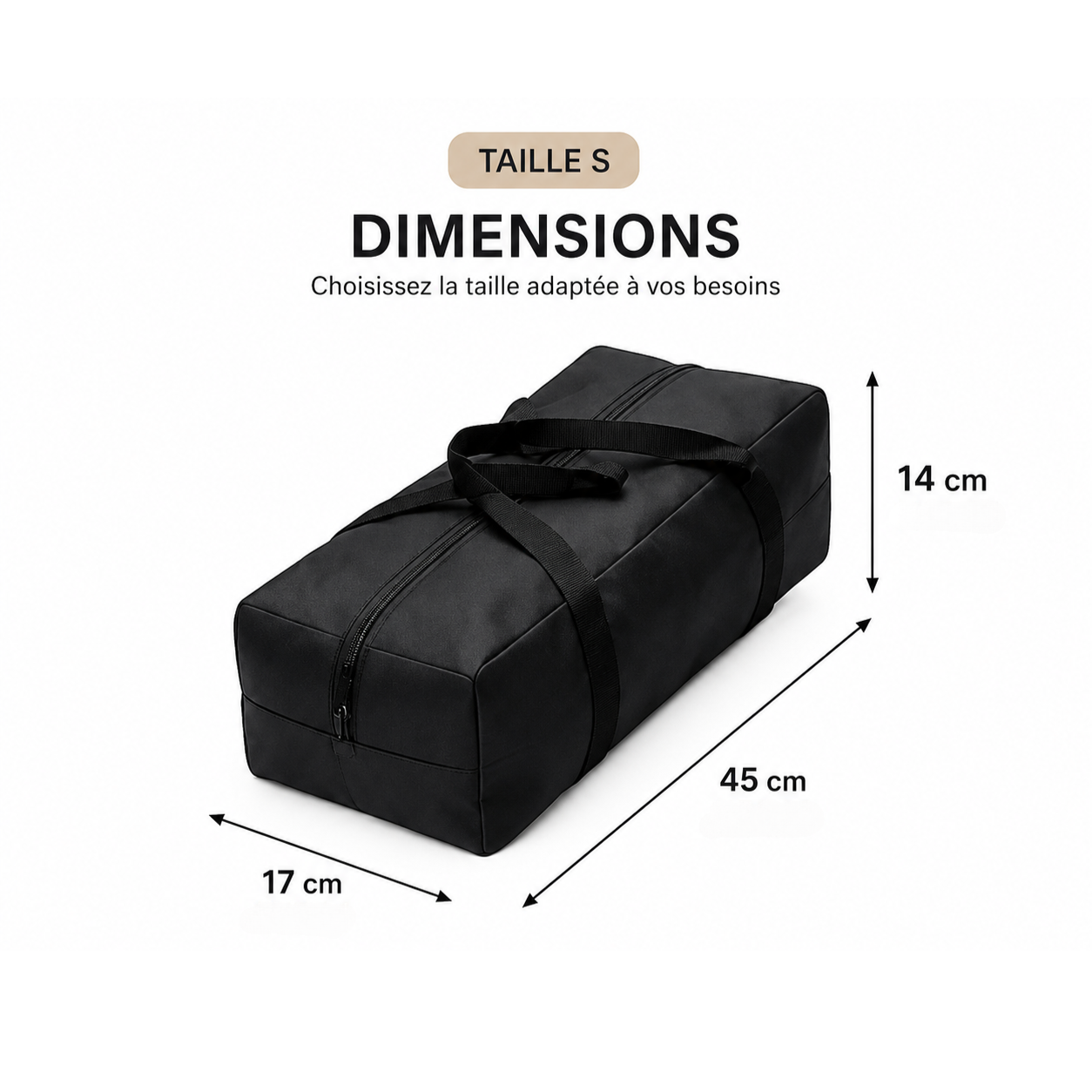 Sac de rangement extérieur pour coussins et accessoires de terrasse