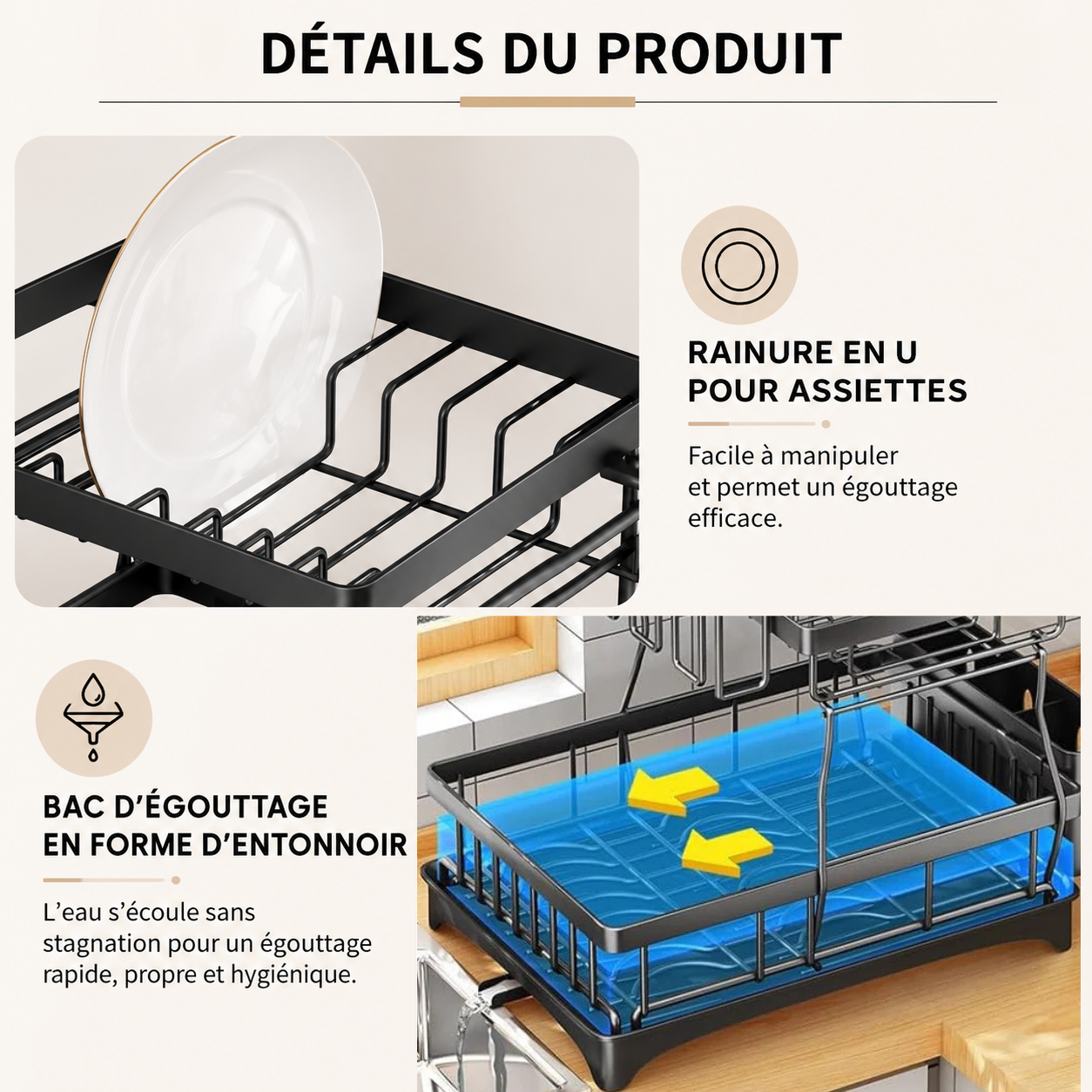 Égouttoir 2 Niveaux