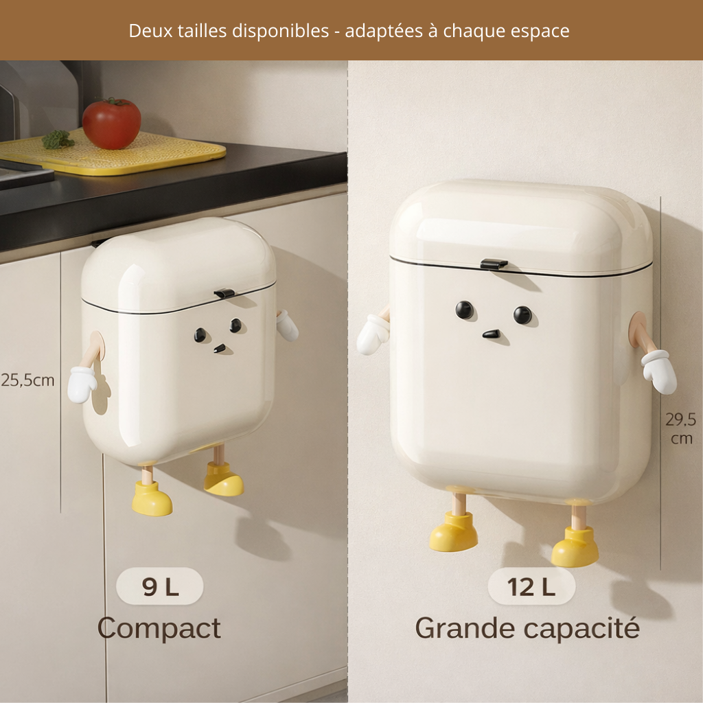 Poubelle Murale de Cuisine – Gain de Place & Fixation Sans Perçage