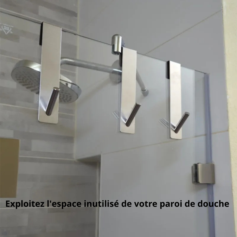 Crochet suspendu pour paroi de douche