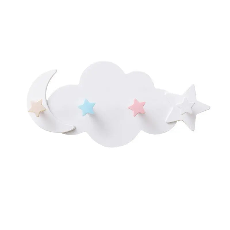 Patère murale adhésive Nuage – 4 crochets pour chambre d'enfant