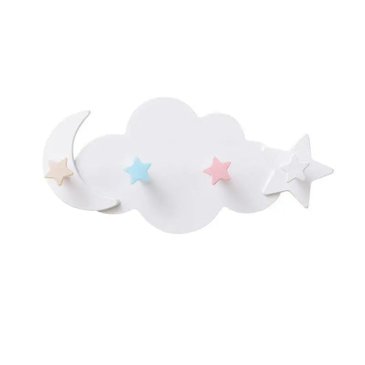 Patère murale adhésive Nuage – 4 crochets pour chambre d'enfant