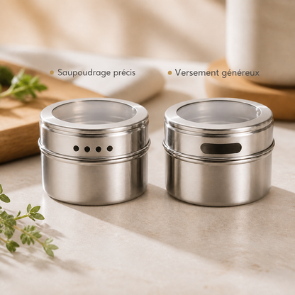 Pots à épices magnétiques