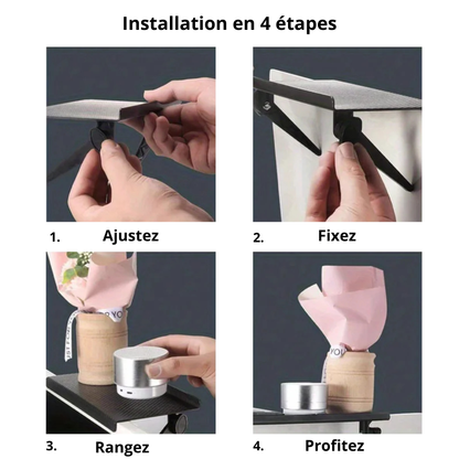 Étagère TV Gain de Place Sans Perçage