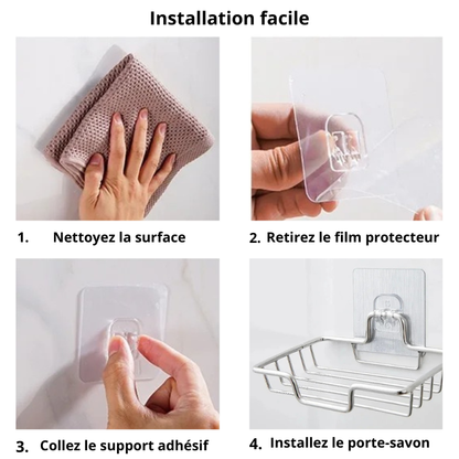 Porte-Savon Mural en Acier Inoxydable