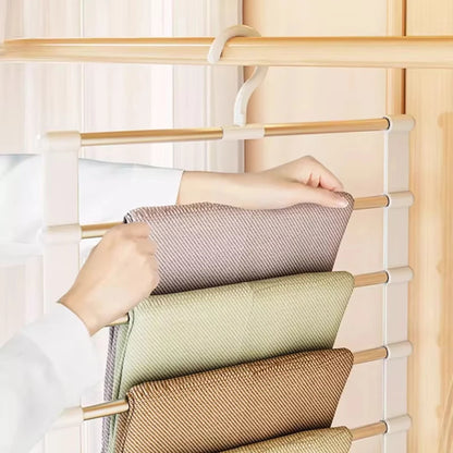 Cintre porte-pantalons à 7 barres