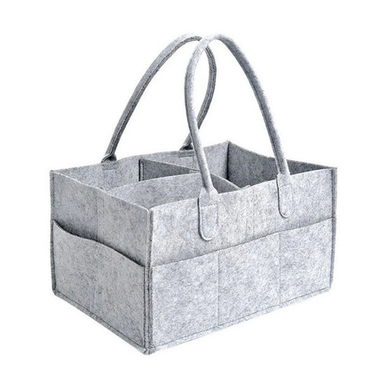 Organisateur de bébé en feutre – Panier de rangement portable à compartiments