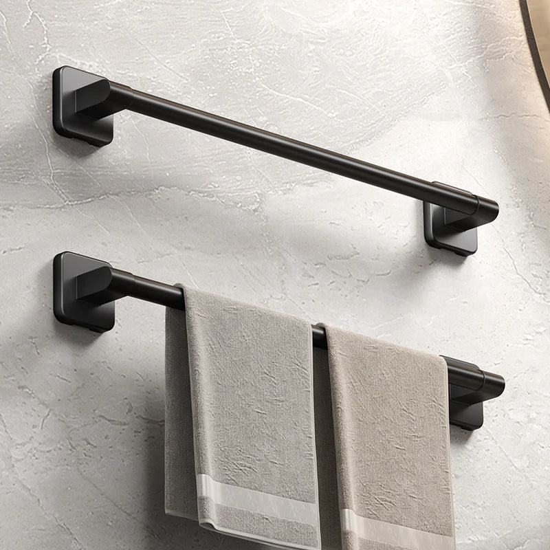 Porte-serviettes mural noir mat
