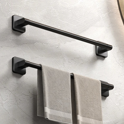 Porte-serviettes mural noir mat