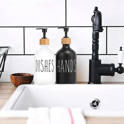 Distributeurs de Savon Cuisine – Set Noir & Blanc