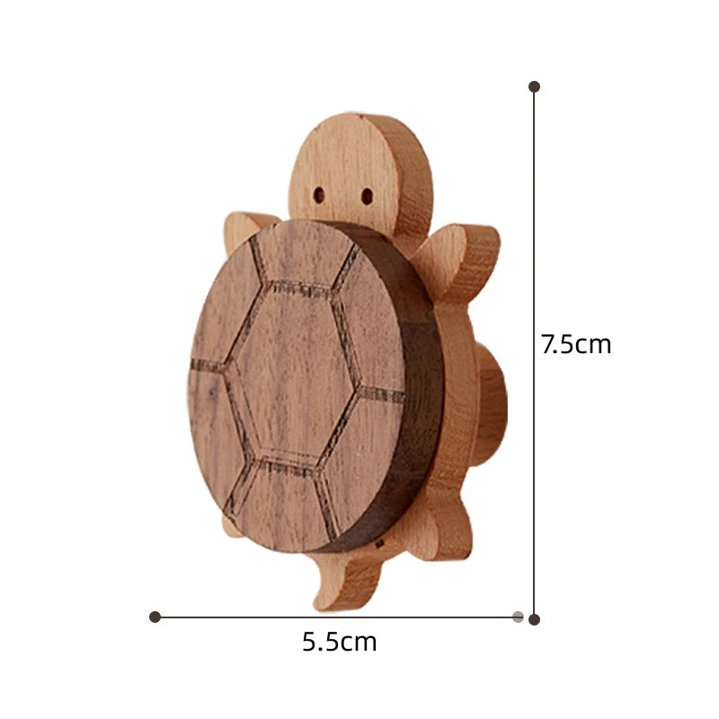 Crochet mural en bois animal – Décoration et rangement pour chambre d'enfant