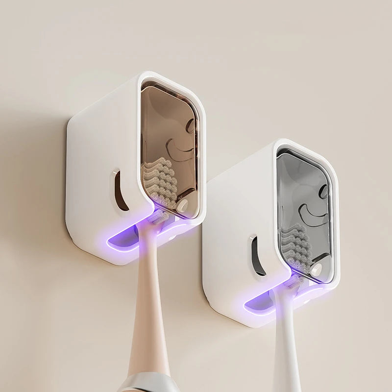 Porte-brosse à dents mural individuel avec capot