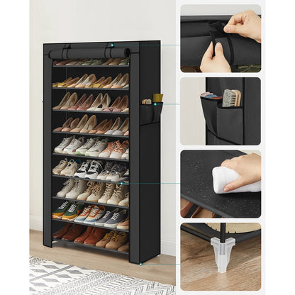 Armoire à chaussures 10 niveaux avec housse