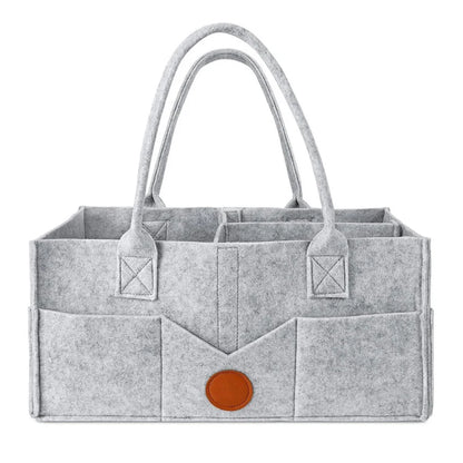 Organisateur de bébé en feutre – Panier de rangement portable à compartiments